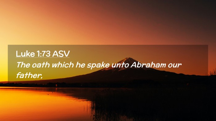 Picture 02 - Luke 1:73 ASV Desktop Wallpaper - The oath which he spake unto Abraham our - Desktop Bible Verse Wallpaper