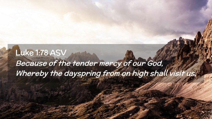 Picture 02 - Luke 1:78 ASV Desktop Wallpaper - Because of the tender mercy of our God, Whereby - Desktop Bible Verse Wallpaper