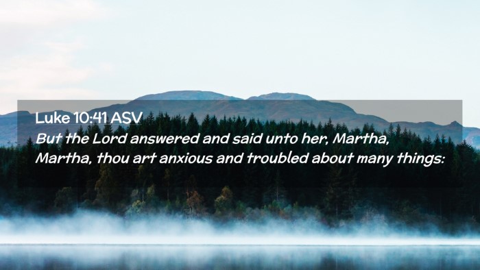 Picture 02 - Luke 10:41 ASV Desktop Wallpaper - But the Lord answered and said unto her, Martha, - Desktop Bible Verse Wallpaper