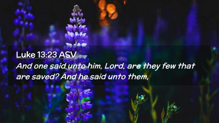 Picture 02 - Luke 13:23 ASV Desktop Wallpaper - And one said unto him, Lord, are they few that - Desktop Bible Verse Wallpaper