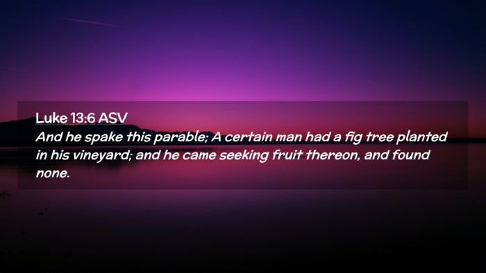 Picture 02 - Luke 13:6 ASV Desktop Wallpaper - And he spake this parable; A certain man had a - Desktop Bible Verse Wallpaper