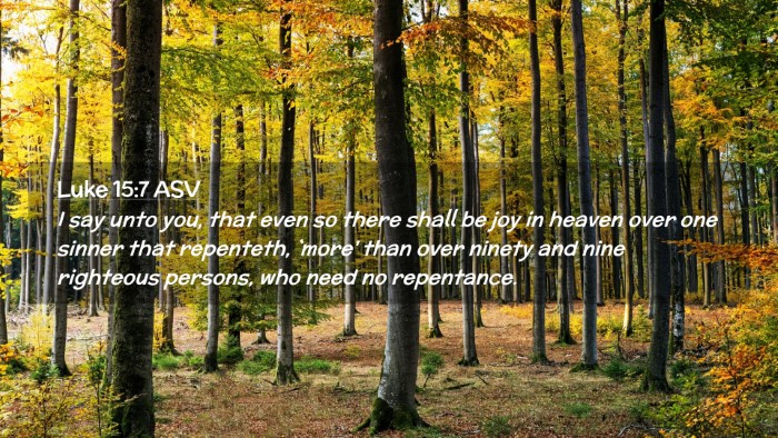 Picture 02 - Luke 15:7 ASV Desktop Wallpaper - I say unto you, that even so there shall be joy - Desktop Bible Verse Wallpaper