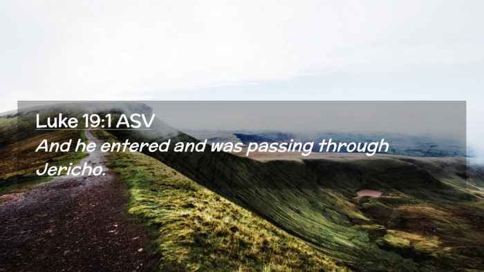 Picture 02 - Luke 19:1 ASV Desktop Wallpaper - And he entered and was passing through - Desktop Bible Verse Wallpaper