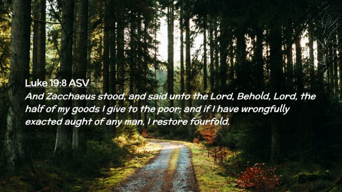 Picture 02 - Luke 19:8 ASV Desktop Wallpaper - And Zacchaeus stood, and said unto the Lord, - Desktop Bible Verse Wallpaper