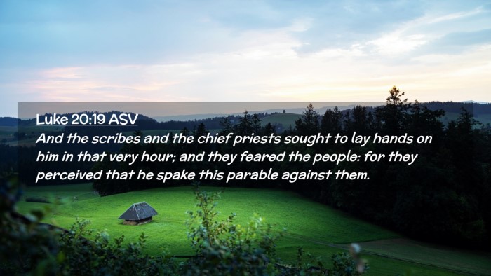 Picture 02 - Luke 20:19 ASV Desktop Wallpaper - And the scribes and the chief priests sought to - Desktop Bible Verse Wallpaper