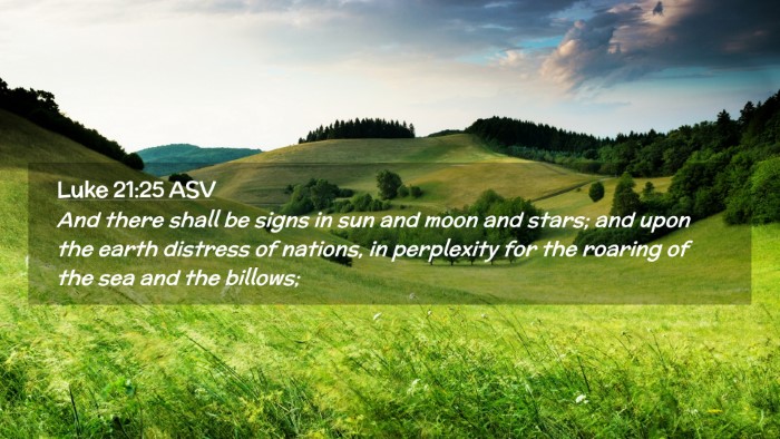 Picture 02 - Luke 21:25 ASV Desktop Wallpaper - And there shall be signs in sun and moon and - Desktop Bible Verse Wallpaper