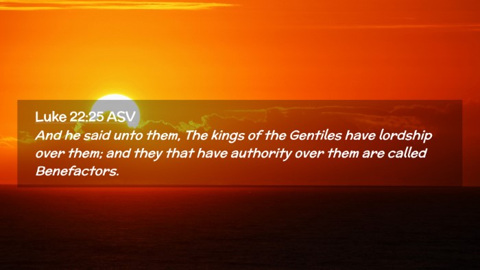 Picture 02 - Luke 22:25 ASV Desktop Wallpaper - And he said unto them, The kings of the Gentiles - Desktop Bible Verse Wallpaper