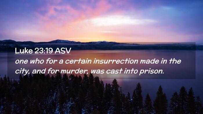 Picture 02 - Luke 23:19 ASV Desktop Wallpaper - one who for a certain insurrection made in the - Desktop Bible Verse Wallpaper
