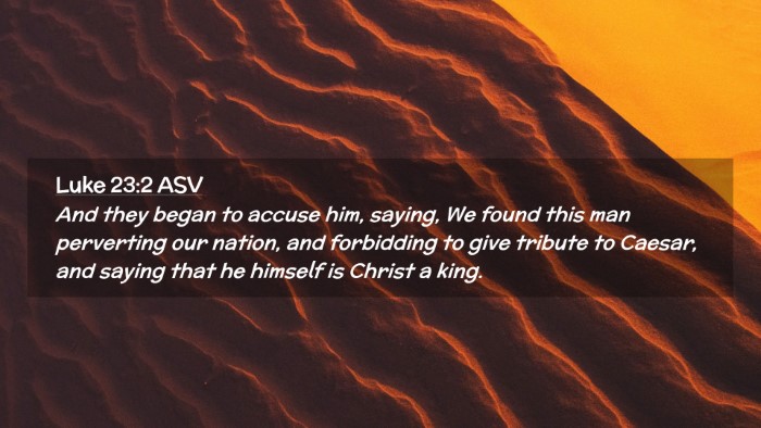 Picture 02 - Luke 23:2 ASV Desktop Wallpaper - And they began to accuse him, saying, We found - Desktop Bible Verse Wallpaper