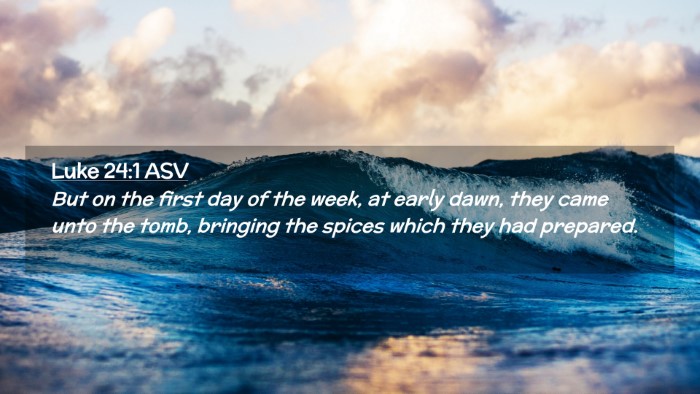 Picture 02 - Luke 24:1 ASV Desktop Wallpaper - But on the first day of the week, at early dawn, - Desktop Bible Verse Wallpaper