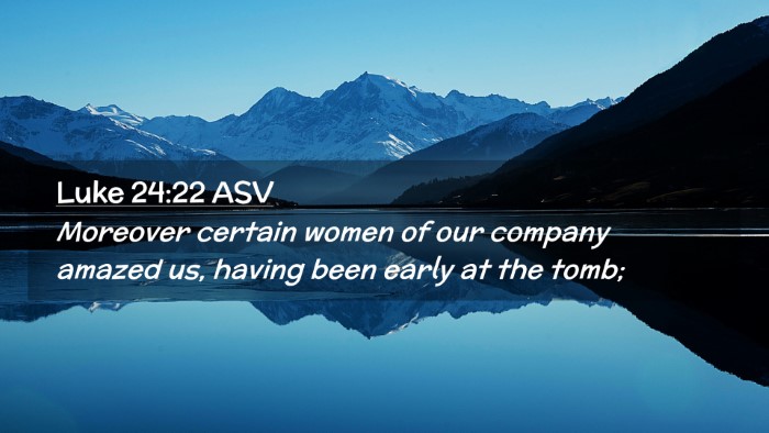Picture 02 - Luke 24:22 ASV Desktop Wallpaper - Moreover certain women of our company amazed us, - Desktop Bible Verse Wallpaper