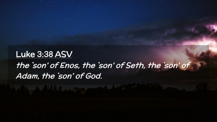 Picture 02 - Luke 3:38 ASV Desktop Wallpaper - the `son' of Enos, the `son' of Seth, the `son' - Desktop Bible Verse Wallpaper