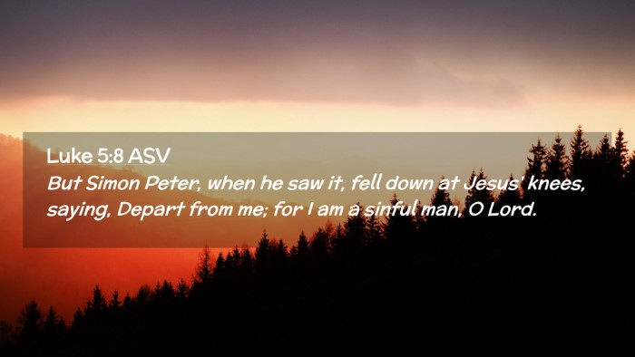Picture 02 - Luke 5:8 ASV Desktop Wallpaper - But Simon Peter, when he saw it, fell down at - Desktop Bible Verse Wallpaper