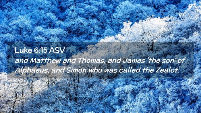 Picture 02 - Luke 6:15 ASV Desktop Wallpaper - and Matthew and Thomas, and James `the son' of - Desktop Bible Verse Wallpaper