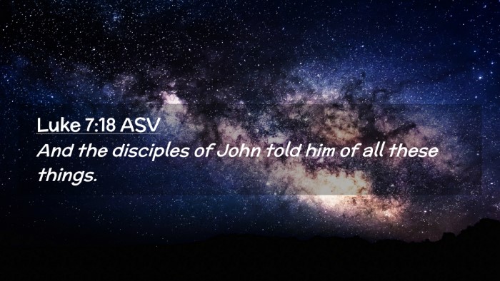 Picture 02 - Luke 7:18 ASV Desktop Wallpaper - And the disciples of John told him of all these - Desktop Bible Verse Wallpaper