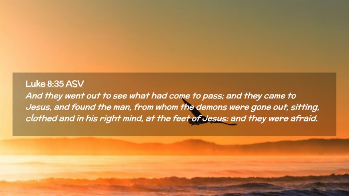 Picture 02 - Luke 8:35 ASV Desktop Wallpaper - And they went out to see what had come to pass; - Desktop Bible Verse Wallpaper