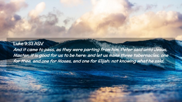Picture 02 - Luke 9:33 ASV Desktop Wallpaper - And it came to pass, as they were parting from - Desktop Bible Verse Wallpaper