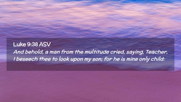Picture 02 - Luke 9:38 ASV Desktop Wallpaper - And behold, a man from the multitude cried, - Desktop Bible Verse Wallpaper
