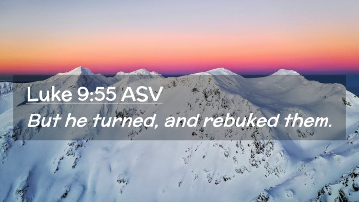 Picture 02 - Luke 9:55 ASV Desktop Wallpaper - But he turned, and rebuked - Desktop Bible Verse Wallpaper
