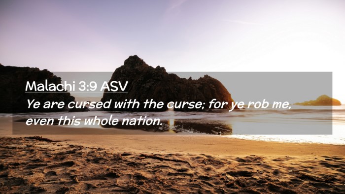 Picture 02 - Malachi 3:9 ASV Desktop Wallpaper - Ye are cursed with the curse; for ye rob me, even - Desktop Bible Verse Wallpaper