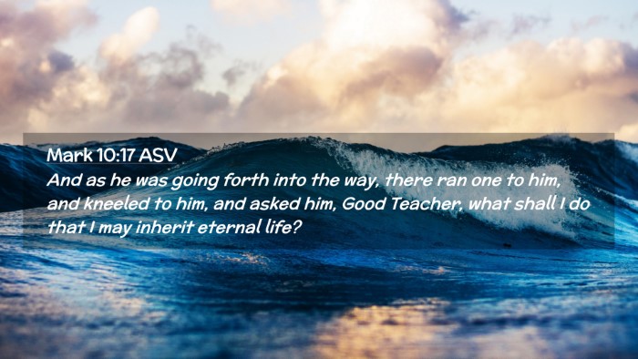 Picture 02 - Mark 10:17 ASV Desktop Wallpaper - And as he was going forth into the way, there ran - Desktop Bible Verse Wallpaper