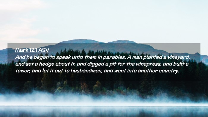Picture 02 - Mark 12:1 ASV Desktop Wallpaper - And he began to speak unto them in parables. A - Desktop Bible Verse Wallpaper