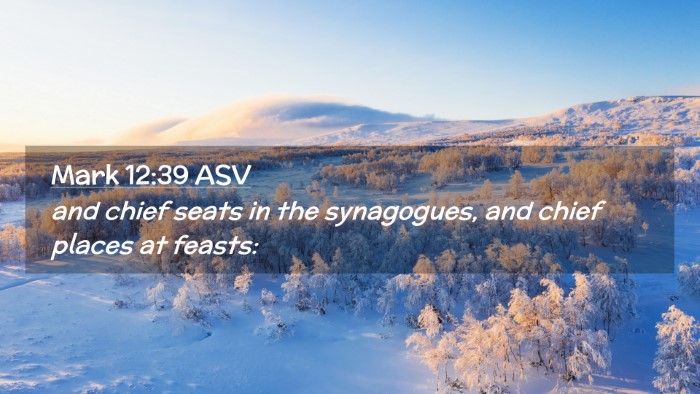 Picture 02 - Mark 12:39 ASV Desktop Wallpaper - and chief seats in the synagogues, and chief - Desktop Bible Verse Wallpaper