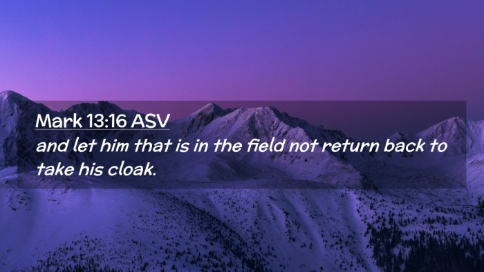 Picture 02 - Mark 13:16 ASV Desktop Wallpaper - and let him that is in the field not return back - Desktop Bible Verse Wallpaper