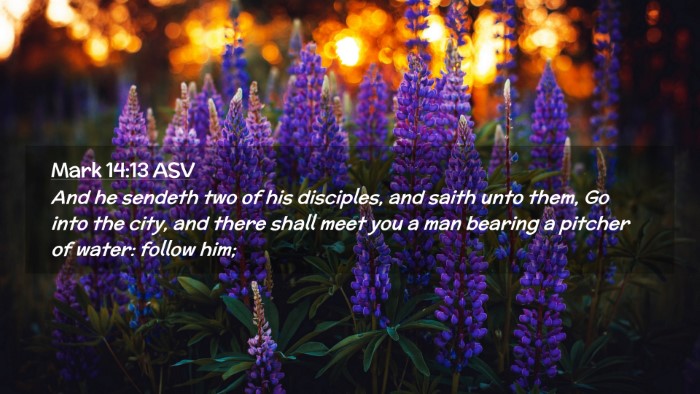 Picture 02 - Mark 14:13 ASV Desktop Wallpaper - And he sendeth two of his disciples, and saith - Desktop Bible Verse Wallpaper
