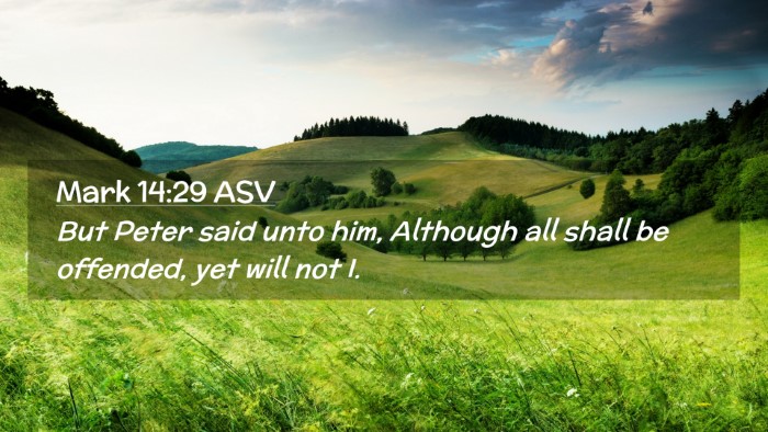 Picture 02 - Mark 14:29 ASV Desktop Wallpaper - But Peter said unto him, Although all shall be - Desktop Bible Verse Wallpaper
