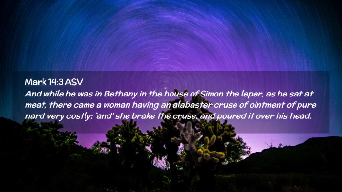 Picture 02 - Mark 14:3 ASV Desktop Wallpaper - And while he was in Bethany in the house of Simon - Desktop Bible Verse Wallpaper