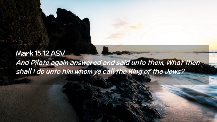 Picture 02 - Mark 15:12 ASV Desktop Wallpaper - And Pilate again answered and said unto them, - Desktop Bible Verse Wallpaper