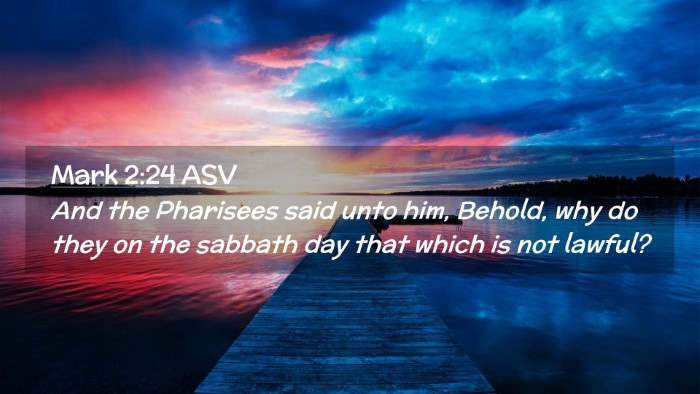 Picture 02 - Mark 2:24 ASV Desktop Wallpaper - And the Pharisees said unto him, Behold, why do - Desktop Bible Verse Wallpaper