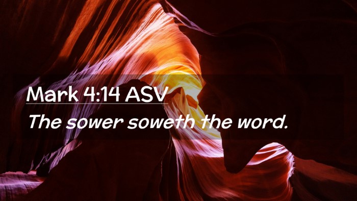 Picture 02 - Mark 4:14 ASV Desktop Wallpaper - The sower soweth the - Desktop Bible Verse Wallpaper