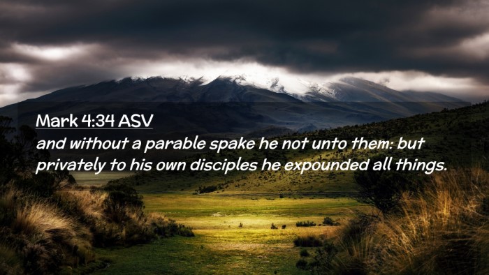 Picture 02 - Mark 4:34 ASV Desktop Wallpaper - and without a parable spake he not unto them: but - Desktop Bible Verse Wallpaper
