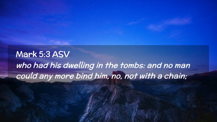 Picture 02 - Mark 5:3 ASV Desktop Wallpaper - who had his dwelling in the tombs: and no man - Desktop Bible Verse Wallpaper