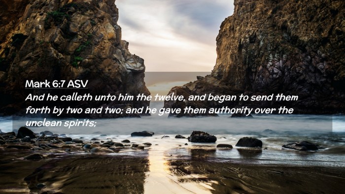 Picture 02 - Mark 6:7 ASV Desktop Wallpaper - And he calleth unto him the twelve, and began to - Desktop Bible Verse Wallpaper