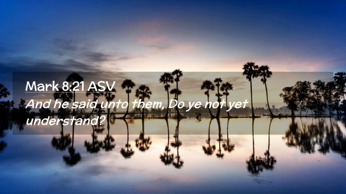 Picture 02 - Mark 8:21 ASV Desktop Wallpaper - And he said unto them, Do ye not yet - Desktop Bible Verse Wallpaper