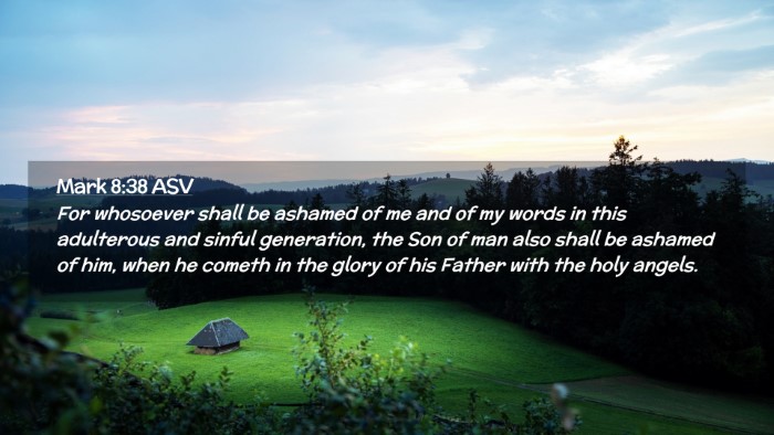 Picture 02 - Mark 8:38 ASV Desktop Wallpaper - For whosoever shall be ashamed of me and of my - Desktop Bible Verse Wallpaper