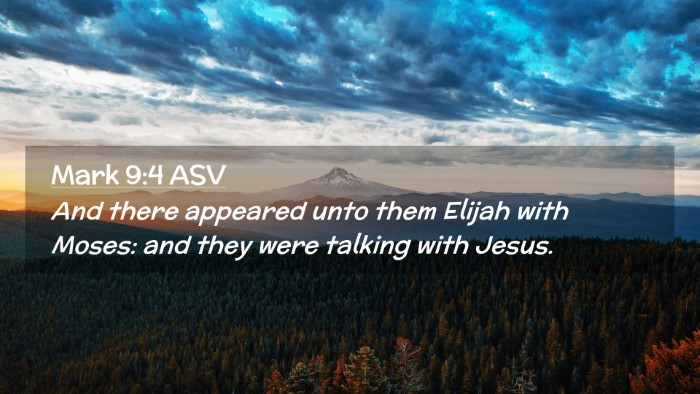 Picture 02 - Mark 9:4 ASV Desktop Wallpaper - And there appeared unto them Elijah with Moses: - Desktop Bible Verse Wallpaper