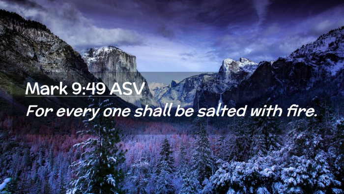 Picture 02 - Mark 9:49 ASV Desktop Wallpaper - For every one shall be salted with - Desktop Bible Verse Wallpaper