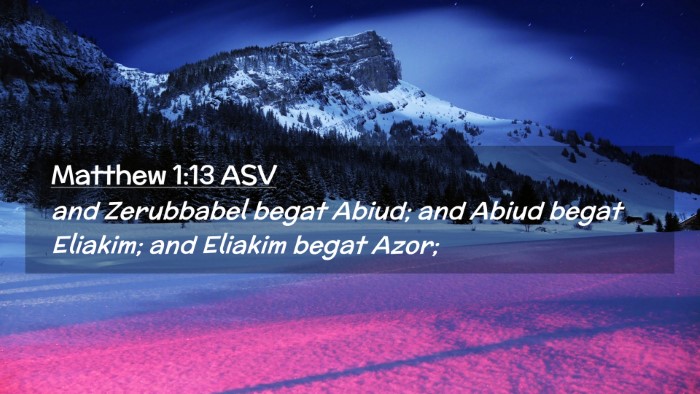 Picture 02 - Matthew 1:13 ASV Desktop Wallpaper - and Zerubbabel begat Abiud; and Abiud begat - Desktop Bible Verse Wallpaper