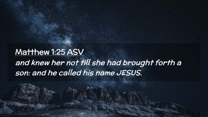 Picture 02 - Matthew 1:25 ASV Desktop Wallpaper - and knew her not till she had brought forth a - Desktop Bible Verse Wallpaper