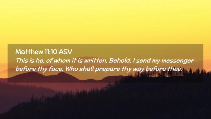 Picture 02 - Matthew 11:10 ASV Desktop Wallpaper - This is he, of whom it is written, Behold, I send - Desktop Bible Verse Wallpaper