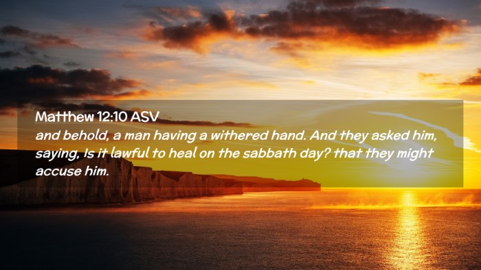 Picture 02 - Matthew 12:10 ASV Desktop Wallpaper - and behold, a man having a withered hand. And - Desktop Bible Verse Wallpaper
