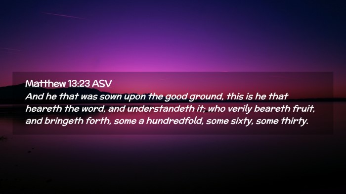 Picture 02 - Matthew 13:23 ASV Desktop Wallpaper - And he that was sown upon the good ground, this - Desktop Bible Verse Wallpaper