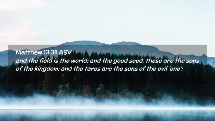 Picture 02 - Matthew 13:38 ASV Desktop Wallpaper - and the field is the world; and the good seed, - Desktop Bible Verse Wallpaper