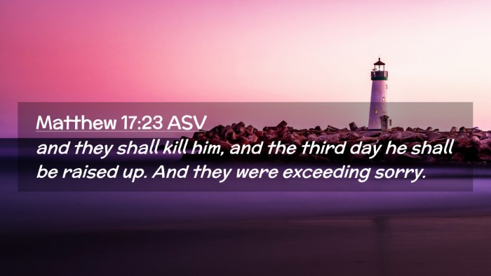 Picture 02 - Matthew 17:23 ASV Desktop Wallpaper - and they shall kill him, and the third day he - Desktop Bible Verse Wallpaper