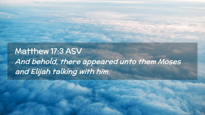 Picture 02 - Matthew 17:3 ASV Desktop Wallpaper - And behold, there appeared unto them Moses and - Desktop Bible Verse Wallpaper