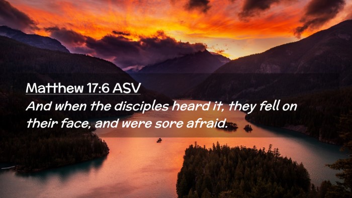 Picture 02 - Matthew 17:6 ASV Desktop Wallpaper - And when the disciples heard it, they fell on - Desktop Bible Verse Wallpaper